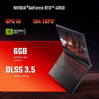 2024 Acer Nitro Dragon Gaming Laptop 16 Inch 2.5K 165Hz IPS Screen Netbook Ryzen R7-7435H 32GB 1TB RTX4060 Gaming Notebook PC