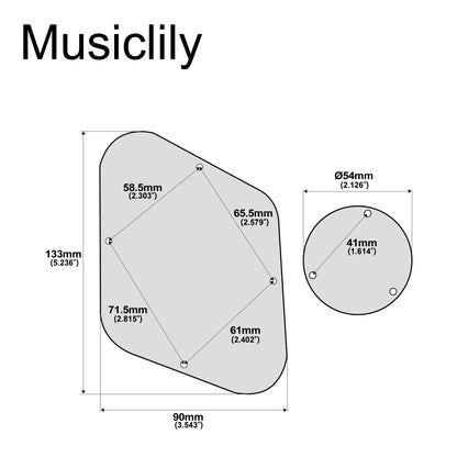 Musiclily-Plaque arrière de contrôle Pro LP, plaque de commutation, couvercle de cavité pour Epiphone LP standard, fabriqué en Chine