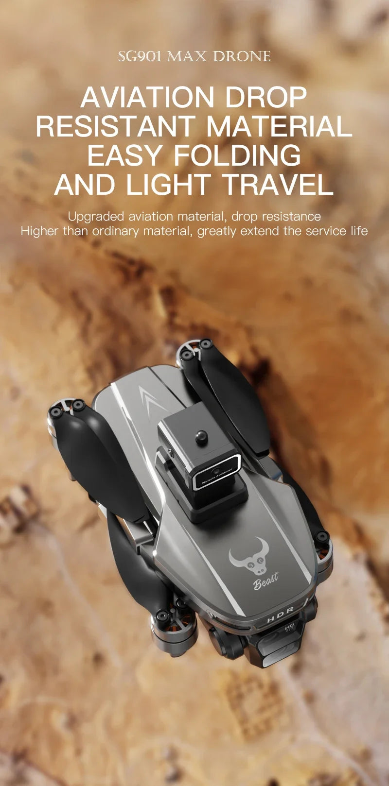 Xiaomi SG901 MAX GPS Drone professionnel 8K aérien HD évitant des obstacles avec écran plus grand télécommande Drone pliable sans brosse
