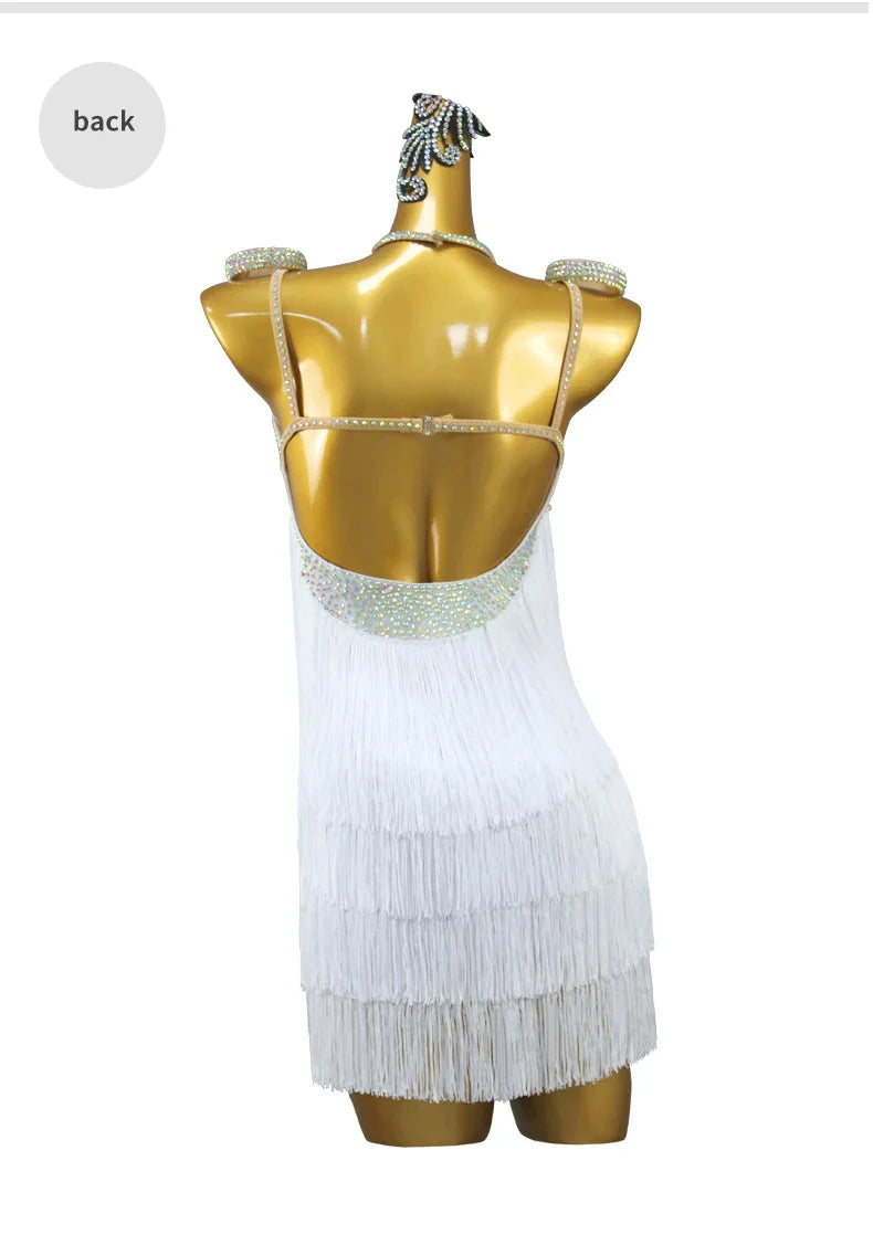 Nouvelle robe de danse latine pour femmes 2026, tenue d'entraînement de danse de salon, costume de bal féminin, jupe courte sexy pour salsa, jupe adulte, tenue de sport
