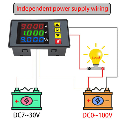 BM730 DC0-100V 10A LED voltmètre numérique module ampèremètre ampèremètre wattmètre ions détecteur Polaroid avec module de surveillance d'alarme