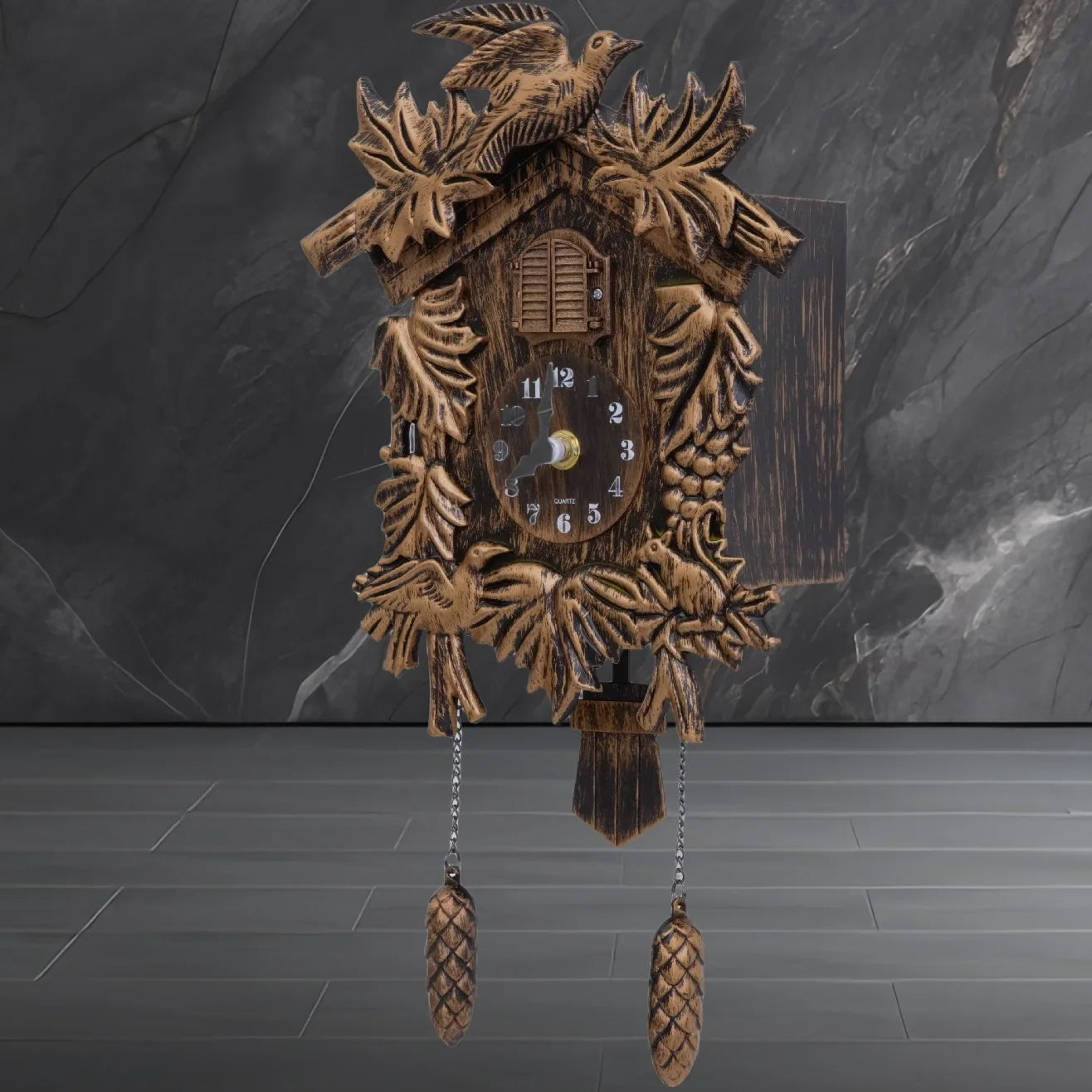 14inch Cuckoo Clock Living Room Wall Clock Bird Cuckoo Wall-watch Unicorn Festive Christmas Gift Time Alarm Wall Decor