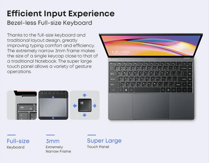 CHUWI FreeBook Tablet Laptop 2 in 1 Intel i3 1215U 12GB LPDDR5 512G SSD Windows 11 Laptop 13.5" IPS FHD Display 2256*1504 WIFI 6