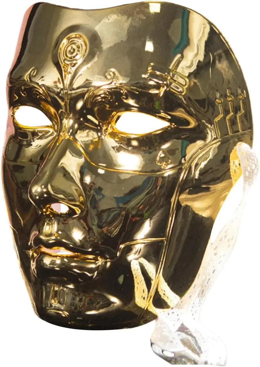 Masque de fête pour adultes, maquillage peint à la main, masque complet de file d'attente de carnaval, mascarade Kabuki pour carnaval Mardi Gras Cosplay