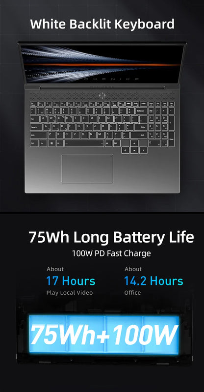 Pre Sale Machenike Laptop Light 16 Air intel core i7 13620H 16‘’ 2.5K 100%SRGB 120Hz 16G RAM DDR5 512G SSD Russian Keyboard