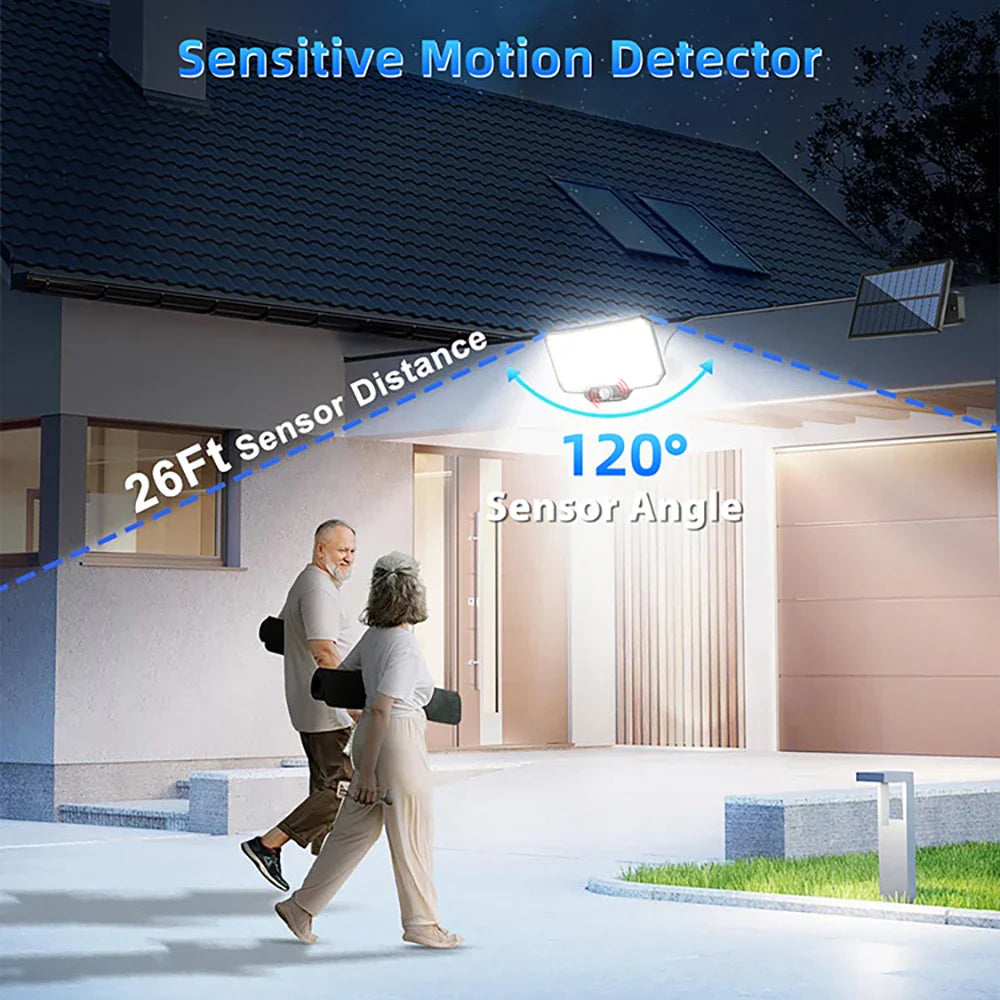 Lampes solaires 234LED lumières de sécurité solaires capteur de mouvement de jardin extérieur 3 Modes étanche Split solaire lumières murales d'inondation Garage