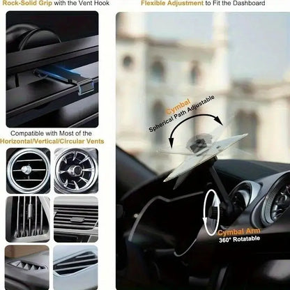 1PC voiture Crash cymbale évent Mini tambour voiture tir à la main cymbales voiture tambour cymbale évent Instrument de musique pour l'intérieur de la voiture