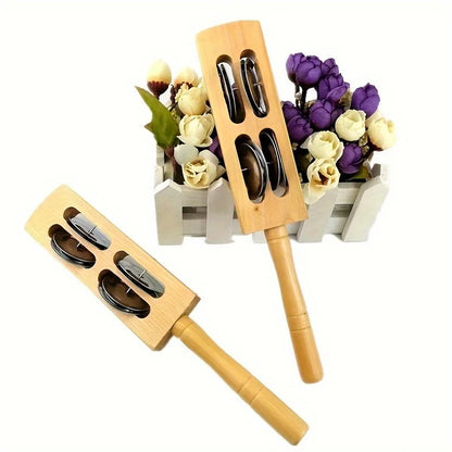 Instruments de Percussion pour enfants, bâtons de rythme en métal et bois, Instruments de Percussion, jouets musicaux éducatifs portables
