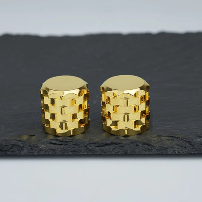 Guyker guitare basse potentiomètre bouton de commande Surface dentelée Style alliage d'aluminium matériel boutons CKB028