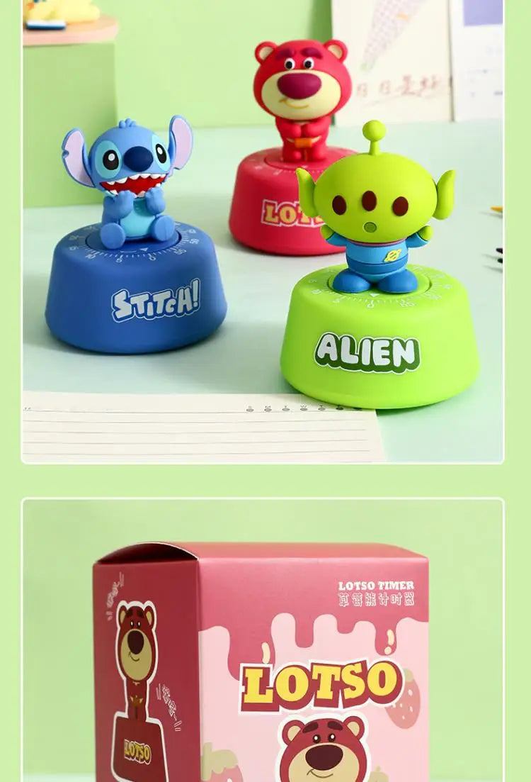 Stitchou Cute Cartoons Cute Pet Stitchou Timer Student Self-Discipline Learning Times Management Kitchen Machinery Timing Reminder