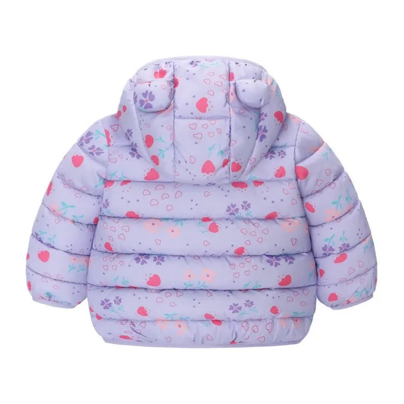 Enfants Garçons Bébé Vestes Légères à Capuche en Duvet Vêtements d'Extérieur Chauds Automne Enfants Filles Manteaux Imprimé Dinosaure Dessin Animé Vêtements Décontractés