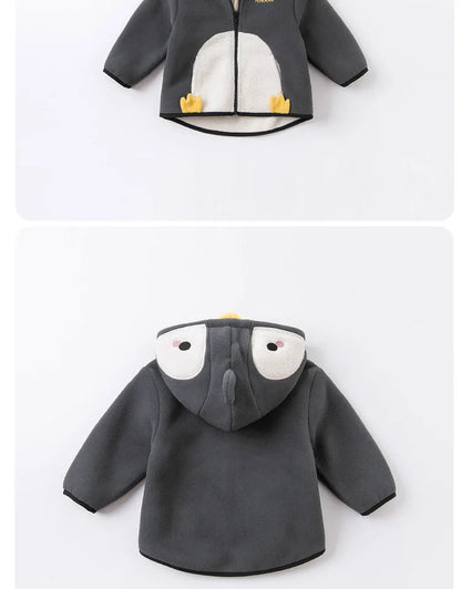 Dave Bella Cute Animal Shape Children Hoodie Cartoon Boys Girls Coat Autumn Warm Hooded Outerwear Toddler Girl Clothes DBX14462