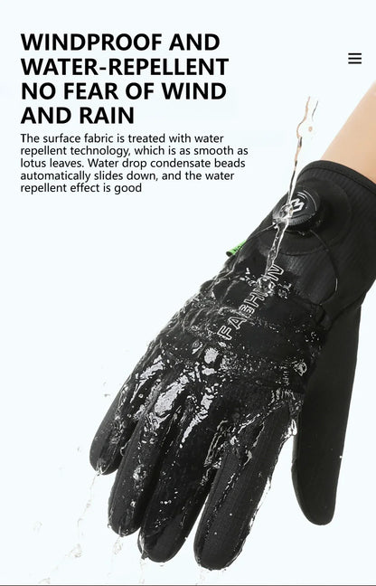 GTUBIKE nouveaux gants de ski chauds d'hiver unisexe coupe-vent résistant au froid gants pour écran tactile pour les Sports de plein air course randonnée cyclisme