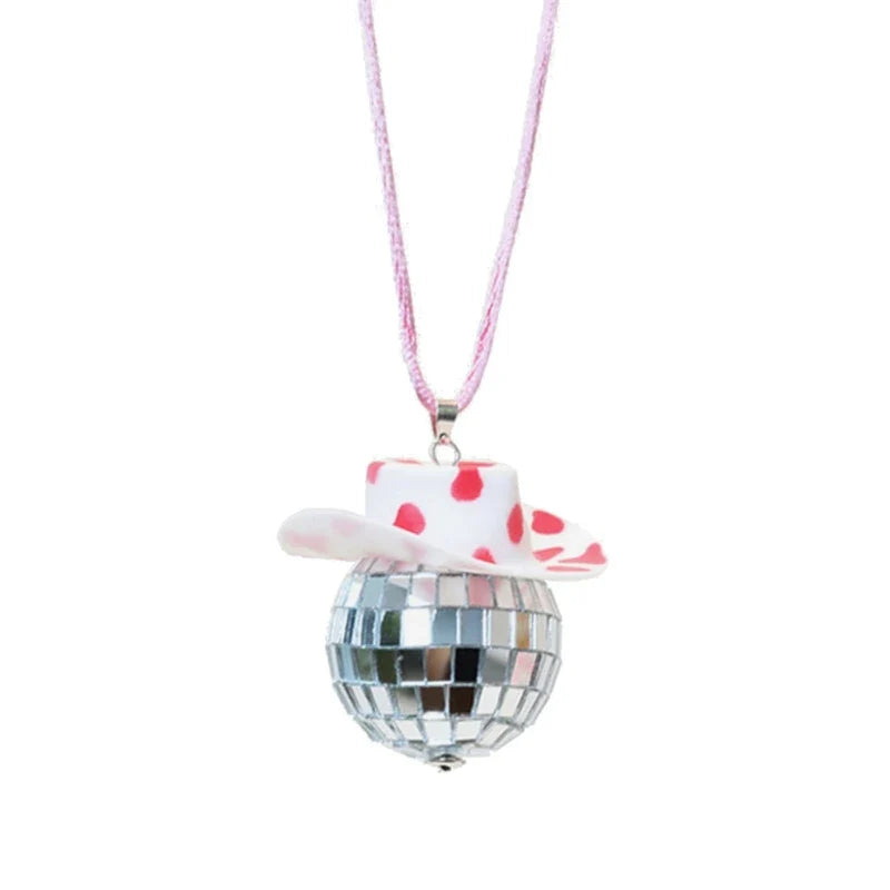 Porte-clés boule disco à suspendre au rétroviseur, accessoire de décoration pour sac ou voiture