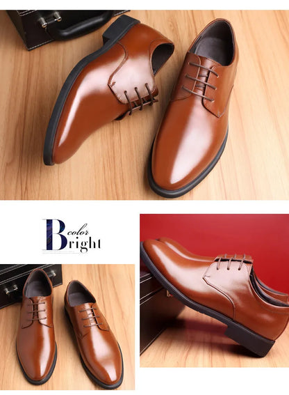 Men's breathable leather shoes, soft leather black shoes, soft sole, best businessman, formal wear, casual, spring and autumn
