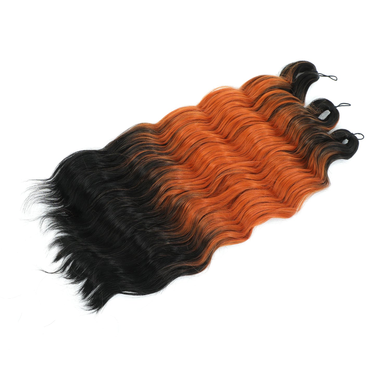24Inch Crochet Hair Synthetic Braiding Hair Extensions Water Wave Ombre Rainbow color Fake Hair ANNA Deep Wave Curly Hair