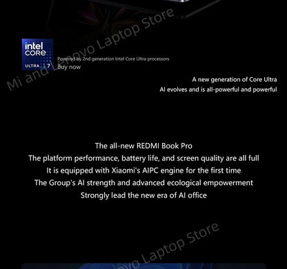 【Première Mondiale】REDMI Book Pro 16 2025 Ultra5-225H/Ultra7-255H 32Go+1To 2.5K/3.1K 120Hz/165Hz Gris