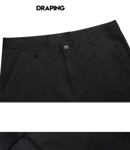 TRAF Autumn And Winter Thick Men's Fashion Comfortable Casual Long Pants Four-Sided Elastic Pants Loose Straight Leg Suit Pants