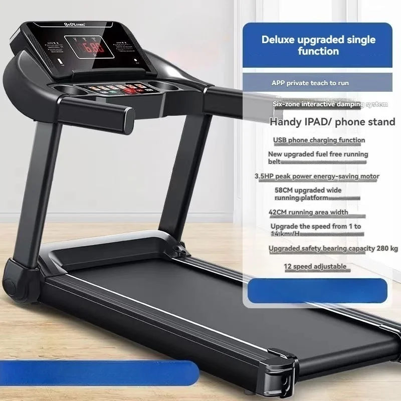 Tapis de course pliable multifonctionnel, mini tapis de course à domicile, équipement d'exercice intérieur, maison pliante de gym, 220V