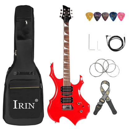 IRIN 6 cordes guitare électrique 24 frettes corps d'érable guitare électrique Guitarra avec sangle de sac pièces et accessoires de guitare nécessaires