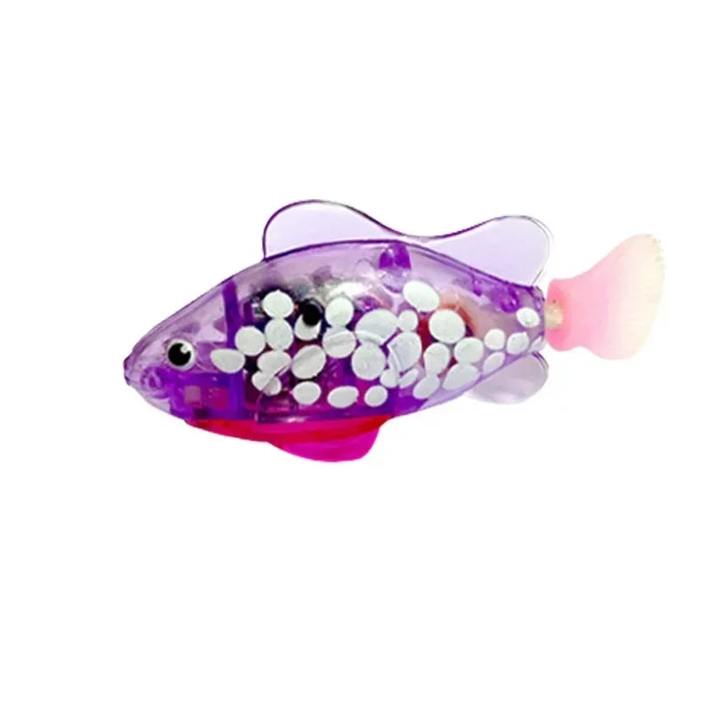 Jouet pour chat LED inductif interactif natation Robot poisson jouets brillant électrique poissons stimuler chaton chasse Instinct produits pour animaux de compagnie