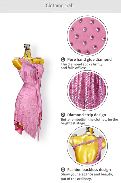 Robes de soirée pour femmes, vêtements de danse latine, Costume de danse Sexy, jupe de bal, Costume de sport sur scène pour filles, nouvelle collection 2026
