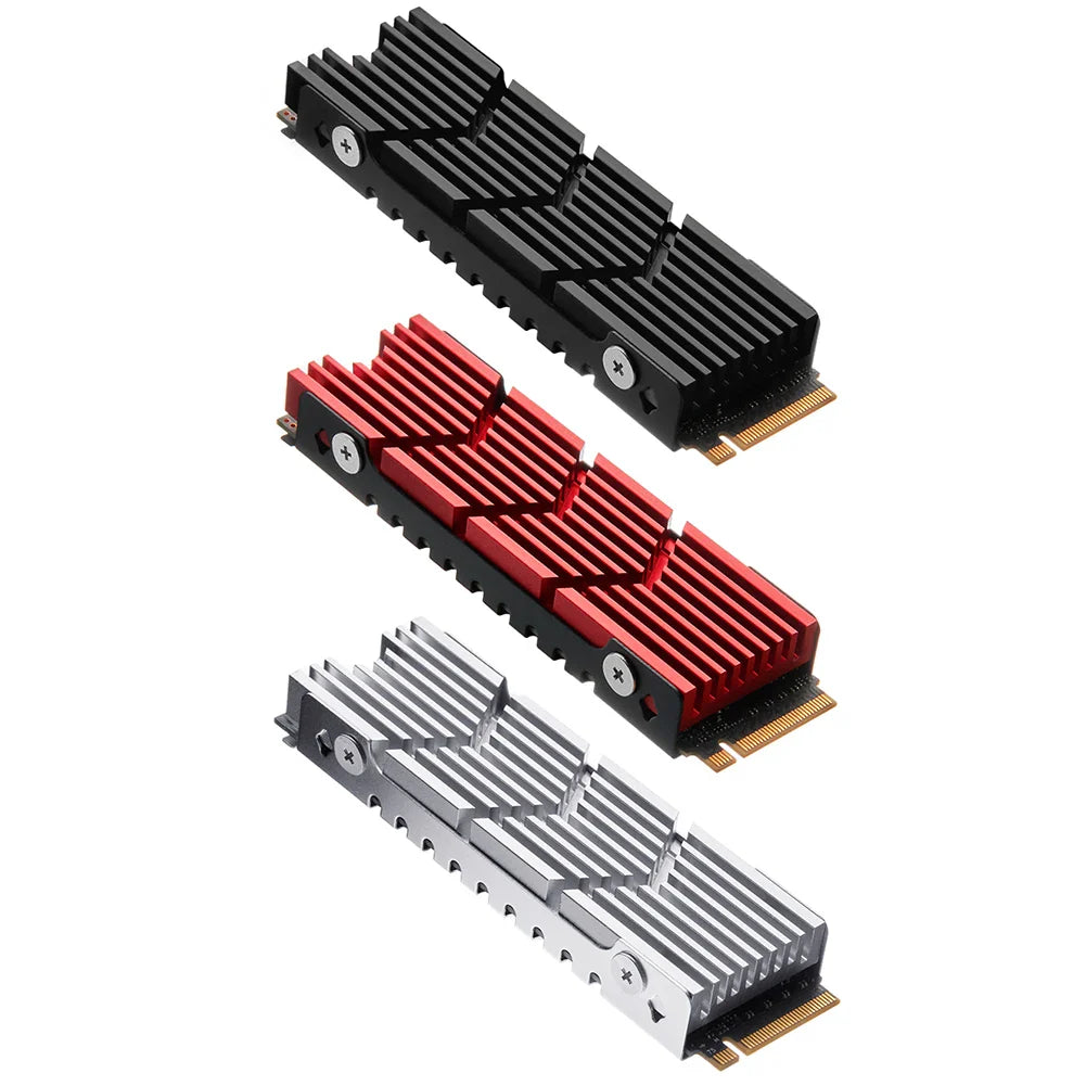 Dissipateur thermique pour SSD NVMe M.2, dissipateur thermique en aluminium pour disque dur M.2 2280 avec pad thermique en silicone pour PC / PS5 SSD PCIE 2280