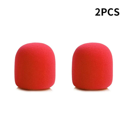 Colorful Windproof Anti-Spit Washable Sponge Foam Wireless Microphone Protective Cover for Most Microphones (3.5 x 7 cm)