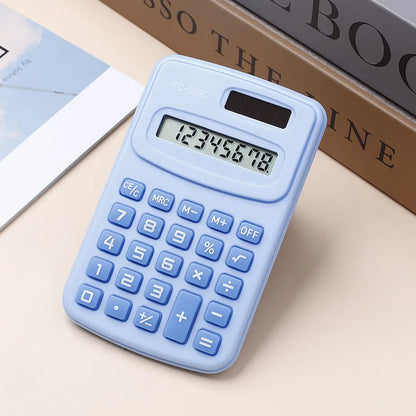Jolie mini calculatrice solaire avec écran LCD à 8 chiffres, idéale pour le bureau et les étudiants