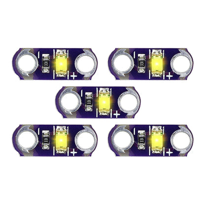 Module LED LilyPad 3V-5V 40mA, 5 pièces, Kit de bricolage, affichage LED Miniature jaune/vert/blanc/bleu/rouge