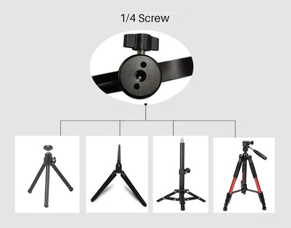 Anneau lumineux Led pour Selfie, 26cm, 10 pouces, Kit d'éclairage pour photographie, lampe de Charge Usb avec trépied pour vidéo en direct, 120 perles