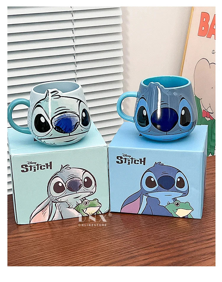 Anime Stitch Girl High-Looking Fashion Cartoon Creative Pattern Couple Milk Drinking Coffee Ceramic Mug Birthday Gifts