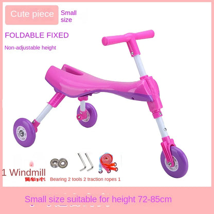 New liftable children's folding large mantis car three-wheeled scooter baby walker 1-6 years old yo-yo car