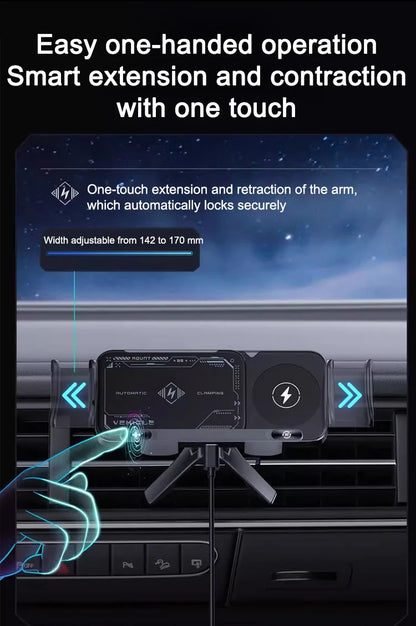 Reliable Car Mount Cell Phone Holder Durable fully motorized Silent Stable clamping Cell Phone Holder Safety Intelligent Durable