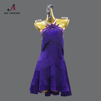 Costumes de danse latine, robe de soirée pour femme, tenue de performance de samba, compétition 2026, vêtements de bal pour adultes, tenue de danse pour filles, costume à franges sportif