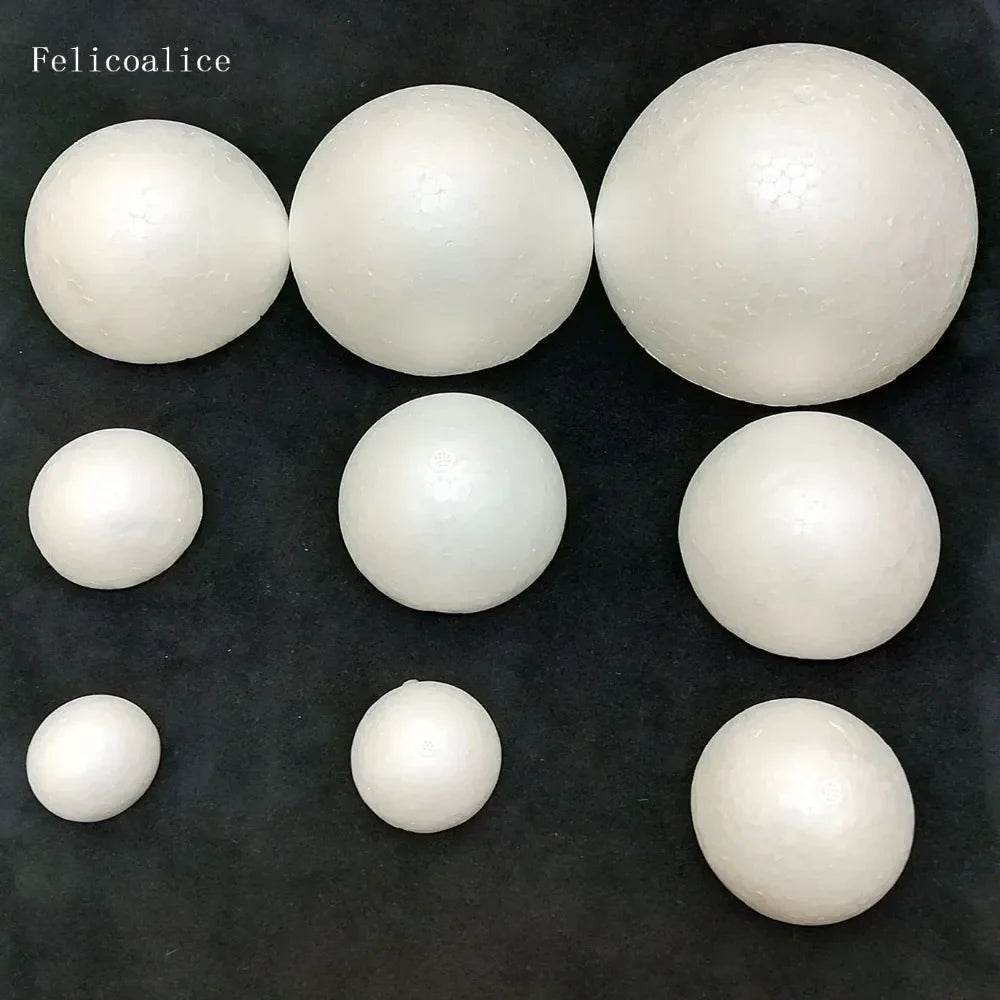 2/4pcs Half Round Solid Polystyrene Styrofoam Foam Balls for Christmas Kids Craft 20cm 7.87 inch 18cm 7.08 inch 15cm 5.905 inch