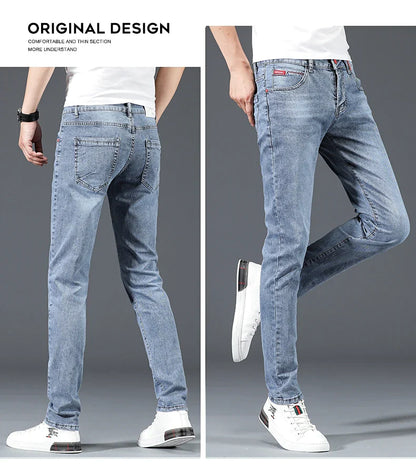 Jean skinny homme polaire hiver chaud uni coréen tendance slim pantalon denim homme épaissi extensible coupe crayon vêtements homme