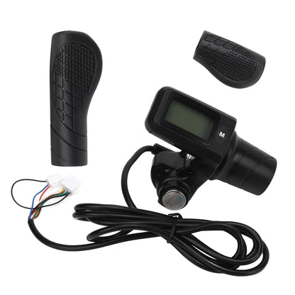 Poignée d'accélérateur pour scooter électrique, écran LCD, rétroéclairage, rappel de faible puissance, boutons de poignée d'accélérateur pour modification, 805mm, 22.5