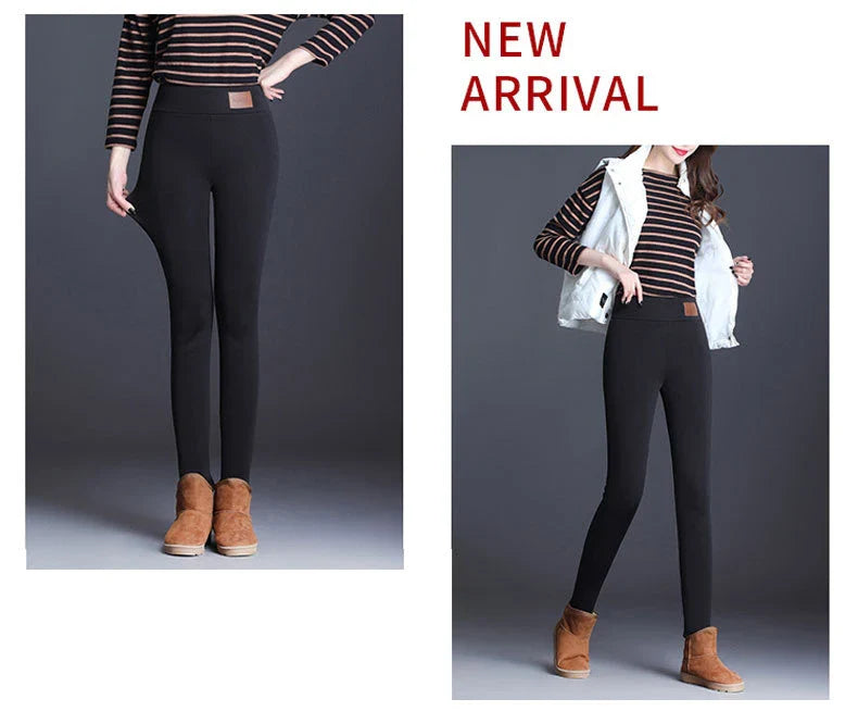 Legging taille haute sans couture pour femme avec intérieur en polaire doux, thermique, chaud, isolé, pour l'hiver. Collant polaire chaud pour femme. Vêtements d'hiver pour femme.