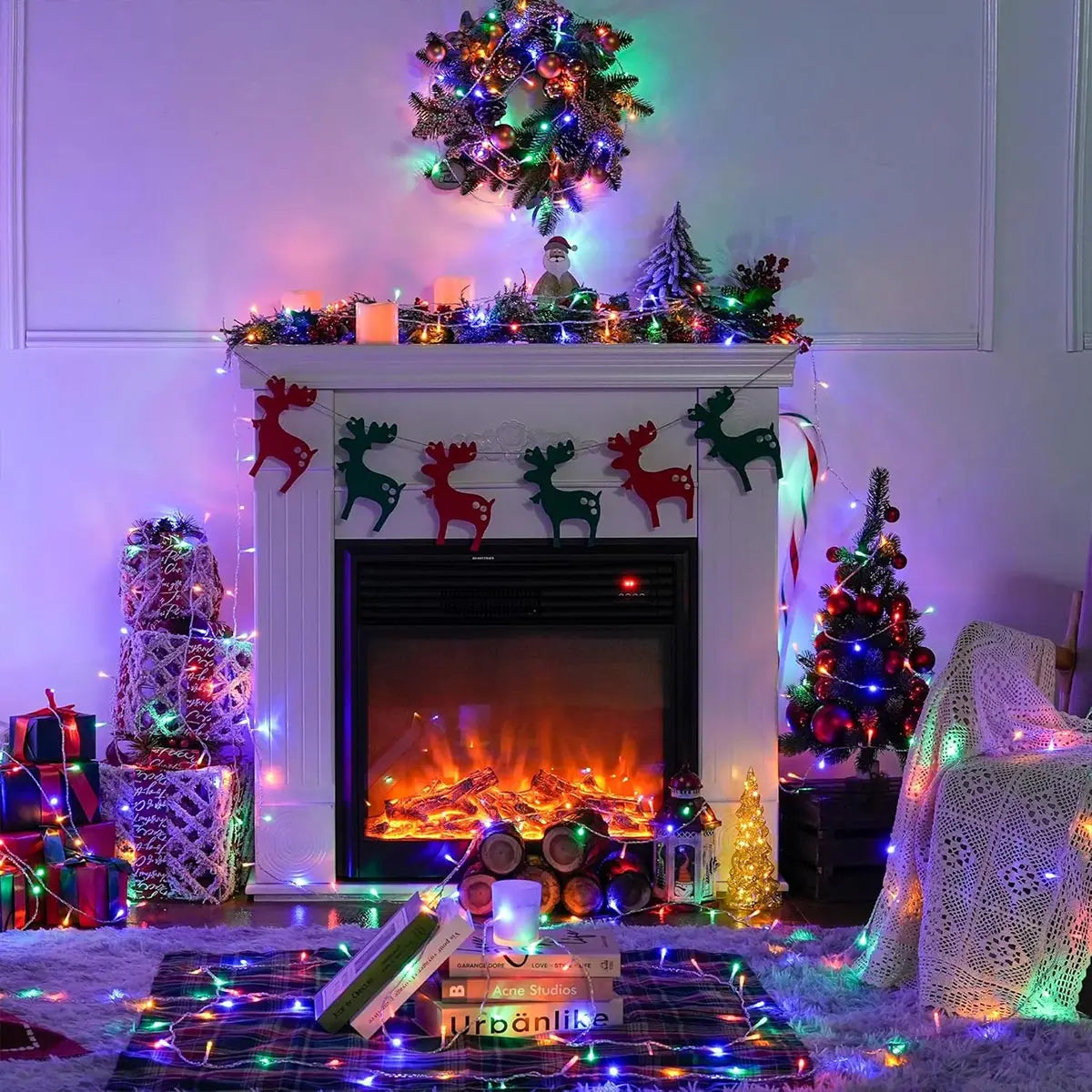 LED lumières de noël 5/10/20M 220V étanche fée lumières extérieur jardin arbre maison Halloween fête vacances décoration éclairage