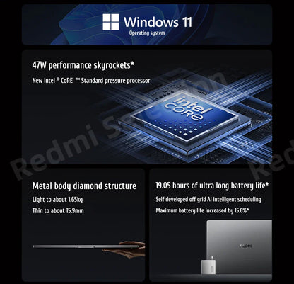 Xiaomi REDMI Book 16 Laptop 2025 Intel Core 5 Processor 220H Intel Graphics 16G/32G RAM 1TB SSD 16-inch 2.5K Screen Notebook PC