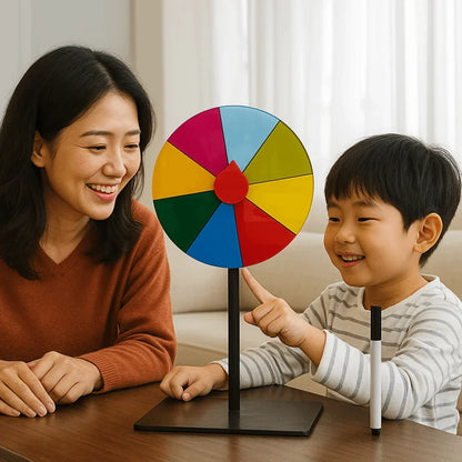 Roue de Fortune réutilisable en ABS, Base Stable, roue de Roulette de couleur, jeu interactif, plateau tournant de prix