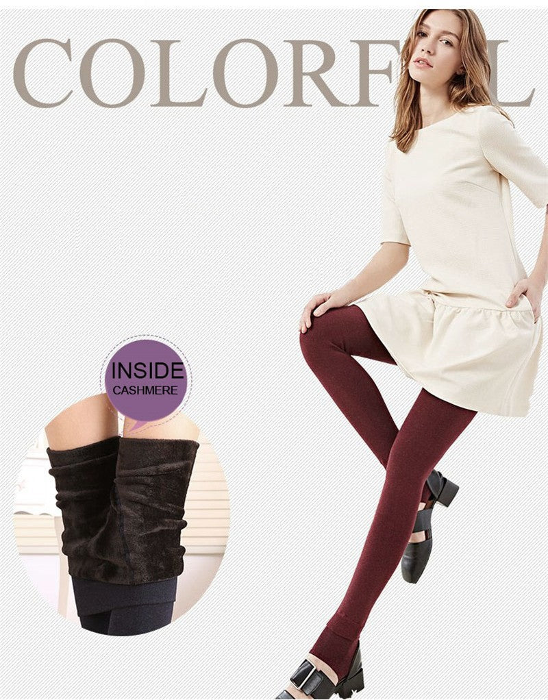 Femmes hiver Leggings chaud Leggins taille haute couleur unie velours femmes épaissi velours Leggings décontracté extensible Leggings