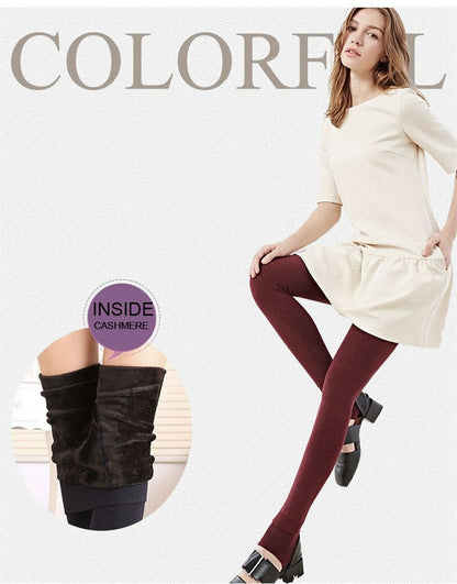 Femmes hiver Leggings chaud Leggins taille haute couleur unie velours femmes épaissi velours Leggings décontracté extensible Leggings