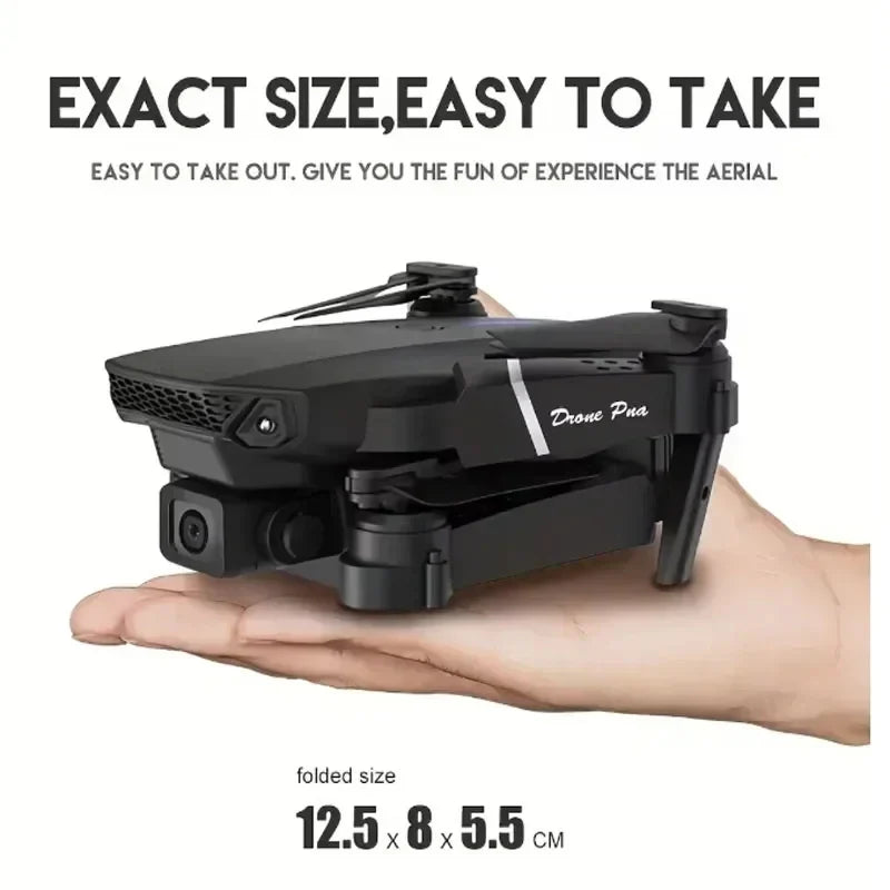 Drone professionnel E88 4K avec caméra grand angle HD 1080P, WiFi, FPV, recommandé de tenir un importateur RC pliable, hélicoptère quadrirotor, jouets pour enfants