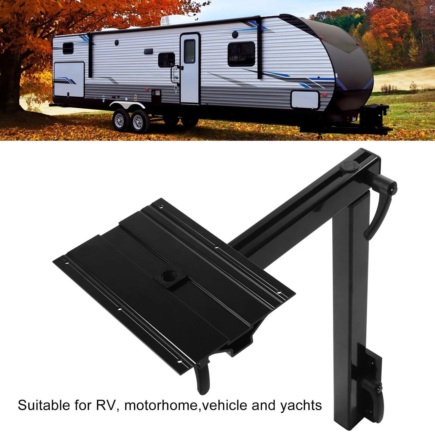 Pied de table amovible pieds de table réglables noir robuste amovible 360 °   Rotation oxydée légère pour yachts RV