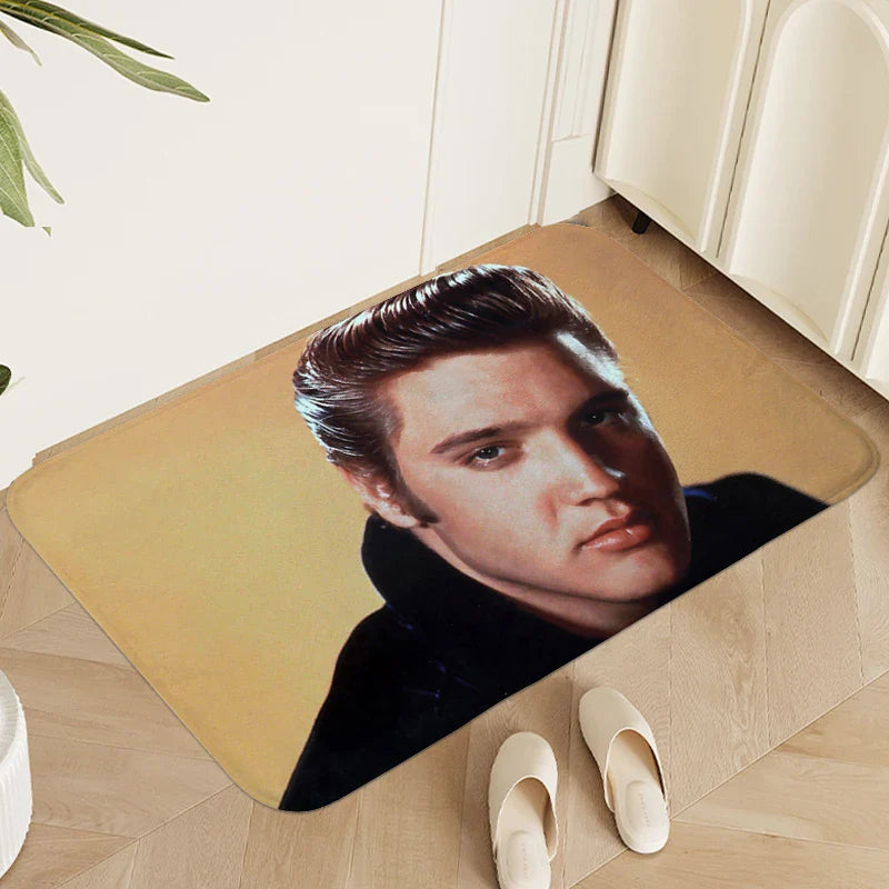 Tapis de chambre Elvis lavable antidérapant, tapis de cuisine, salon, salle de bain, paillasson d'entrée, tapis de couloir