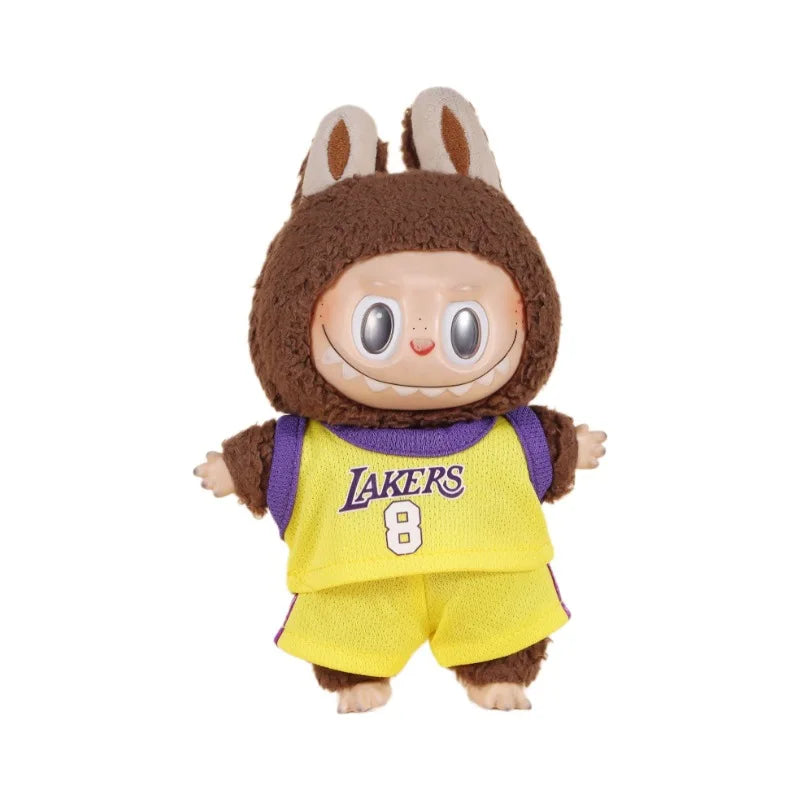 Sale Only Selling Clothes 17cm First Second Generation Labubu Basketball Clothes Cute Doll Decoration Handmade Doll Clothes Gift