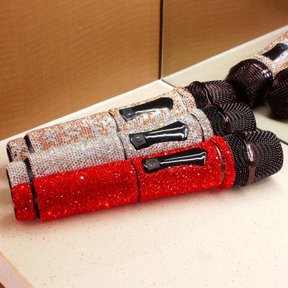 Microphone à main sans fil en strass, micro à fréquence fixe UHF pour fête, karaoké, église professionnelle, spectacle, cadeau de réunion