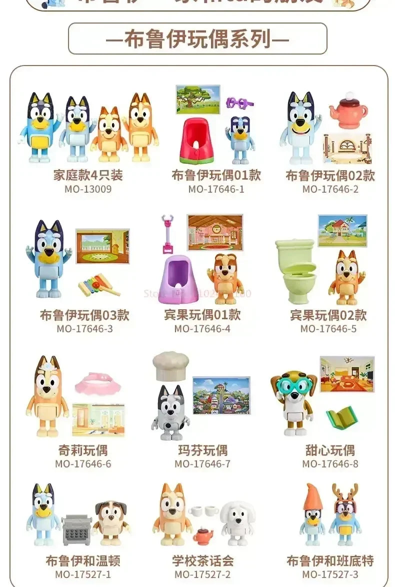Muse Moose Bluey Famille Jouet Bluey Et Amis Bingo Bandit Poupée Ornements De Poupée Cadeau D'anniversaire Pour Enfants Jouet Maison De Jeu Ornements